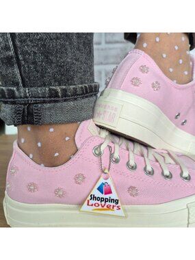 ⭐Converse Chuck Taylor Lift Platform Beads 9.5 Women Shoes Sneakers Pink A16108C